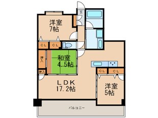 ｴｲﾘｯｸｽﾀｲﾙ大野城ｸｵﾘｱ(405)の物件間取画像